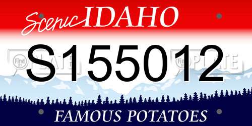 S155012 Idaho License Plate