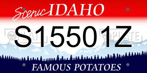 S15501Z Idaho License Plate