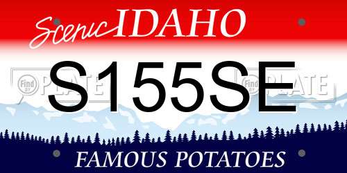 S155SE Idaho License Plate