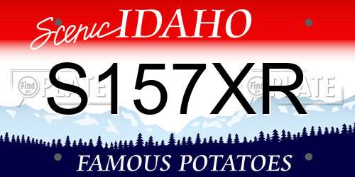 S157XR Idaho License Plate