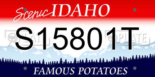 S15801T Idaho License Plate
