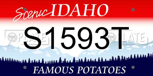 S1593T Idaho License Plate