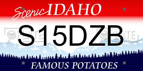 S15DZB Idaho License Plate