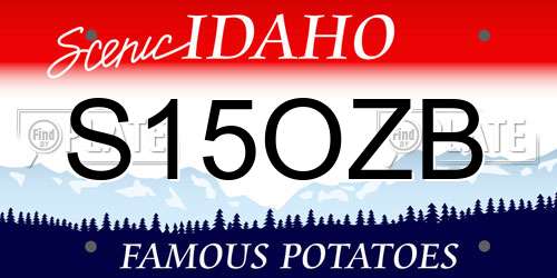 S15OZB Idaho License Plate