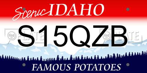 S15QZB Idaho License Plate