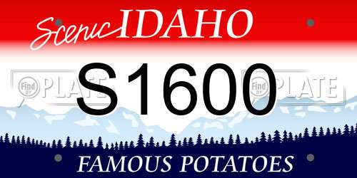 S1600 Idaho License Plate