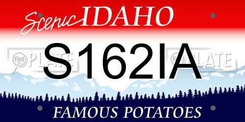 S162IA Idaho License Plate