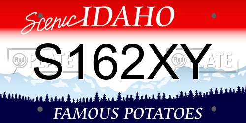 S162XY Idaho License Plate