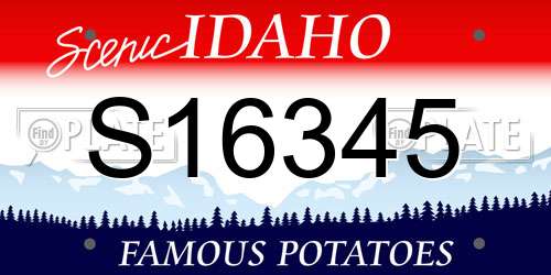 S16345 Idaho License Plate