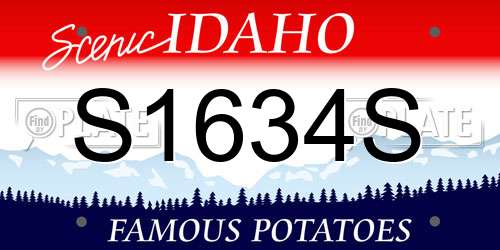 S1634S Idaho License Plate