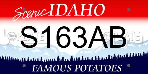 S163AB Idaho License Plate