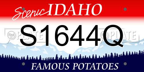 S1644Q Idaho License Plate