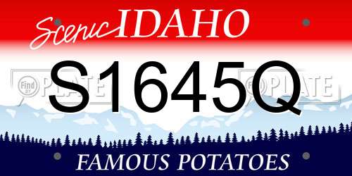 S1645Q Idaho License Plate