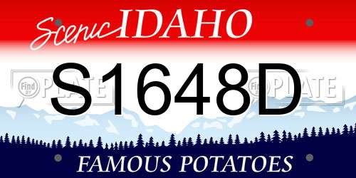 S1648D Idaho License Plate