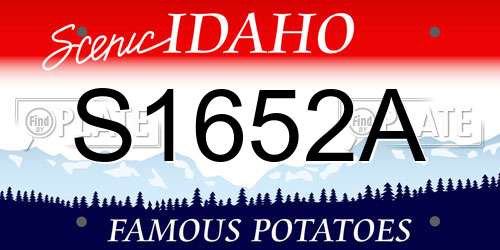 S1652A Idaho License Plate
