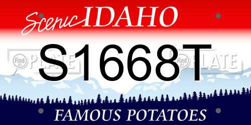 S1668T Idaho License Plate