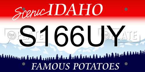 S166UY Idaho License Plate