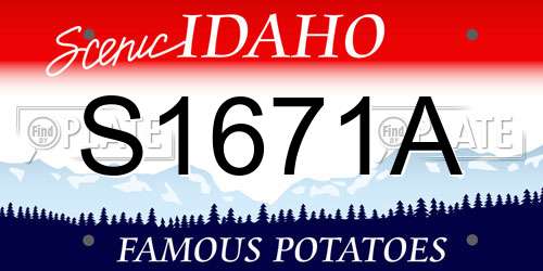 S1671A Idaho License Plate