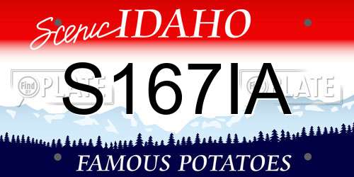 S167IA Idaho License Plate