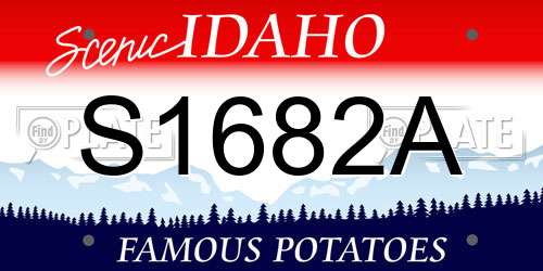 S1682A Idaho License Plate