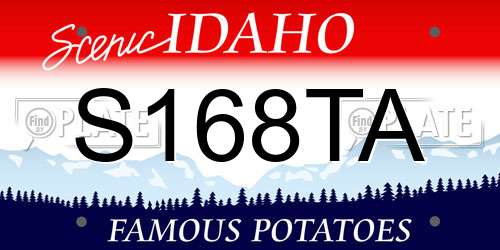 S168TA Idaho License Plate