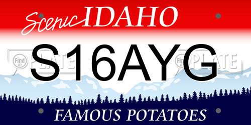 S16AYG Idaho License Plate
