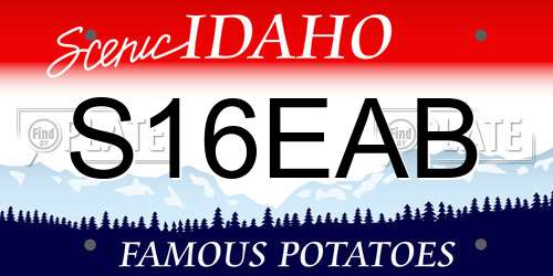S16EAB Idaho License Plate
