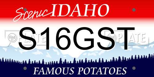 S16GST Idaho License Plate