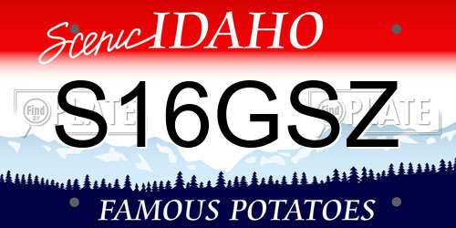 S16GSZ Idaho License Plate