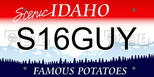 S16GUY Idaho License Plate