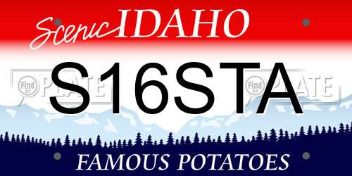 S16STA Idaho License Plate