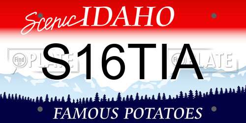 S16TIA Idaho License Plate