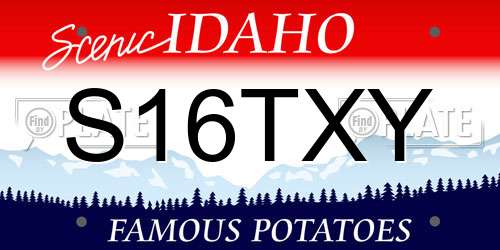 S16TXY Idaho License Plate