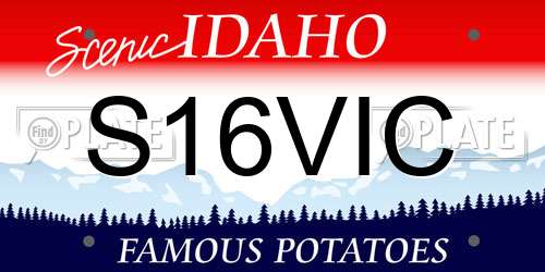 S16VIC Idaho License Plate