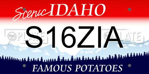 S16ZIA Idaho License Plate