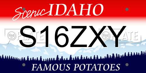 S16ZXY Idaho License Plate