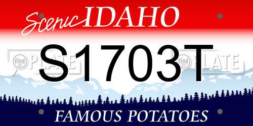 S1703T Idaho License Plate