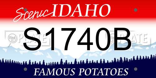 S1740B Idaho License Plate