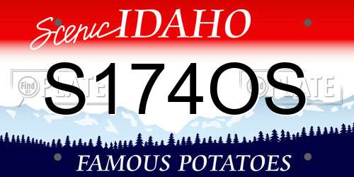 S174OS Idaho License Plate