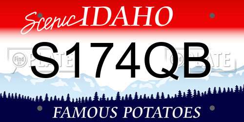S174QB Idaho License Plate