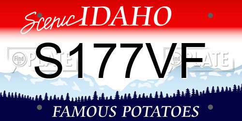 S177VF Idaho License Plate