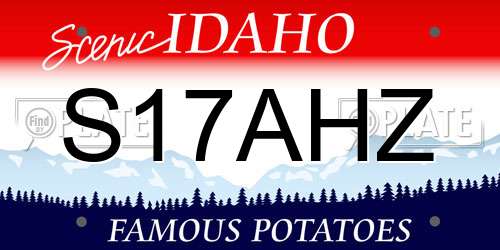 S17AHZ Idaho License Plate