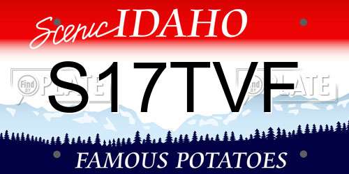 S17TVF Idaho License Plate