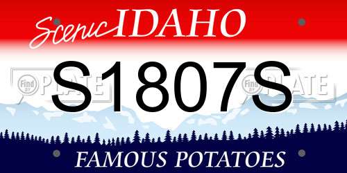 S1807S Idaho License Plate