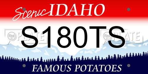 S180TS Idaho License Plate
