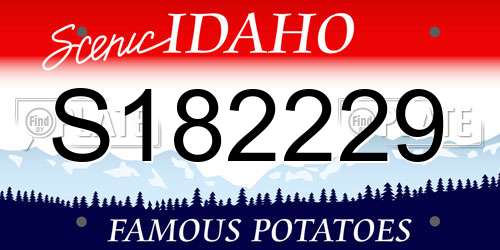 S182229 Idaho License Plate