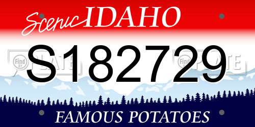 S182729 Idaho License Plate