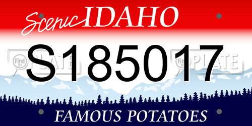S185017 Idaho License Plate