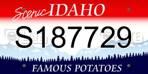 S187729 Idaho License Plate
