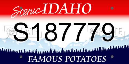 S187779 Idaho License Plate